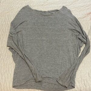 Gray Casual Long Sleeve Shirt
